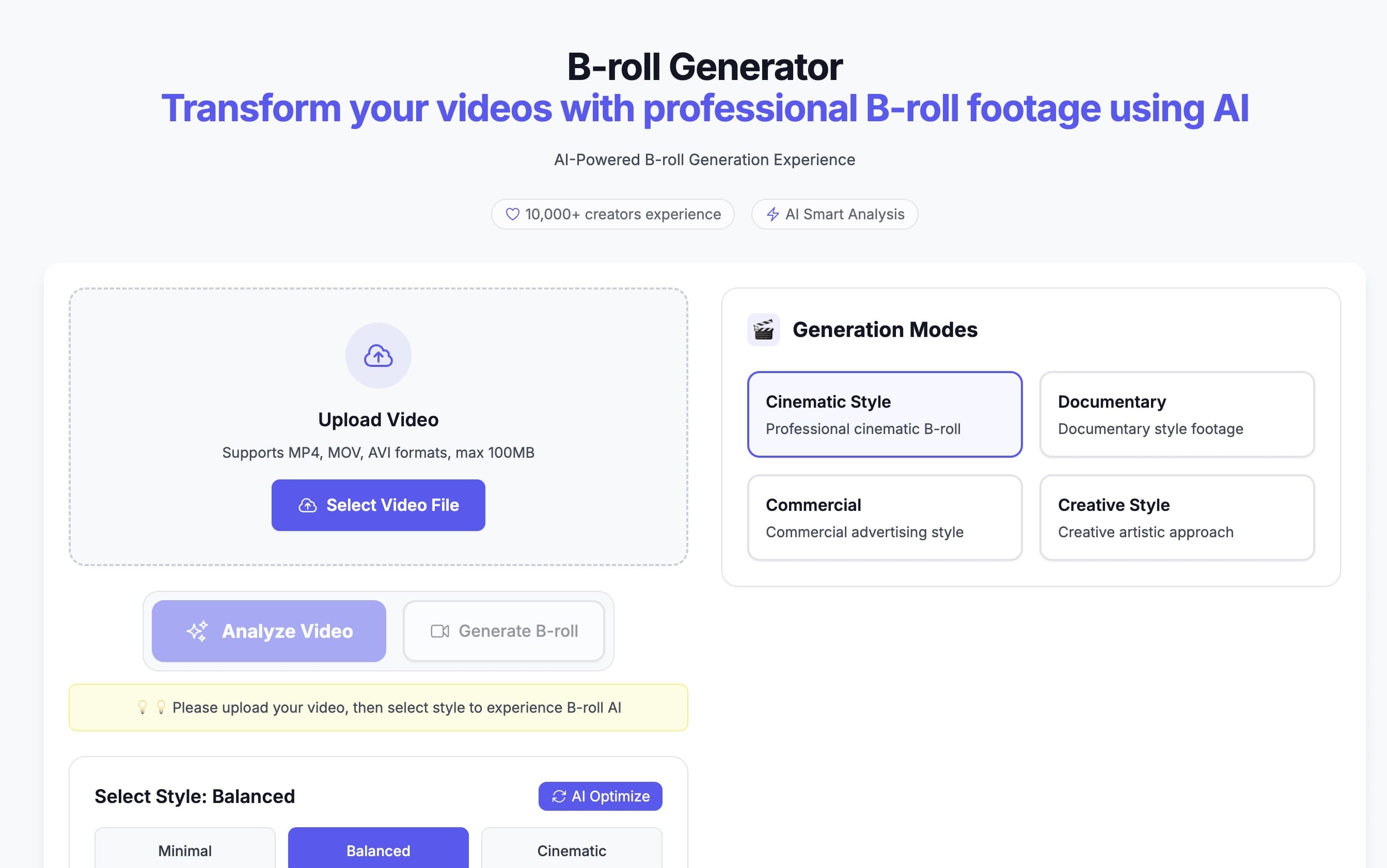 B-roll AI: app